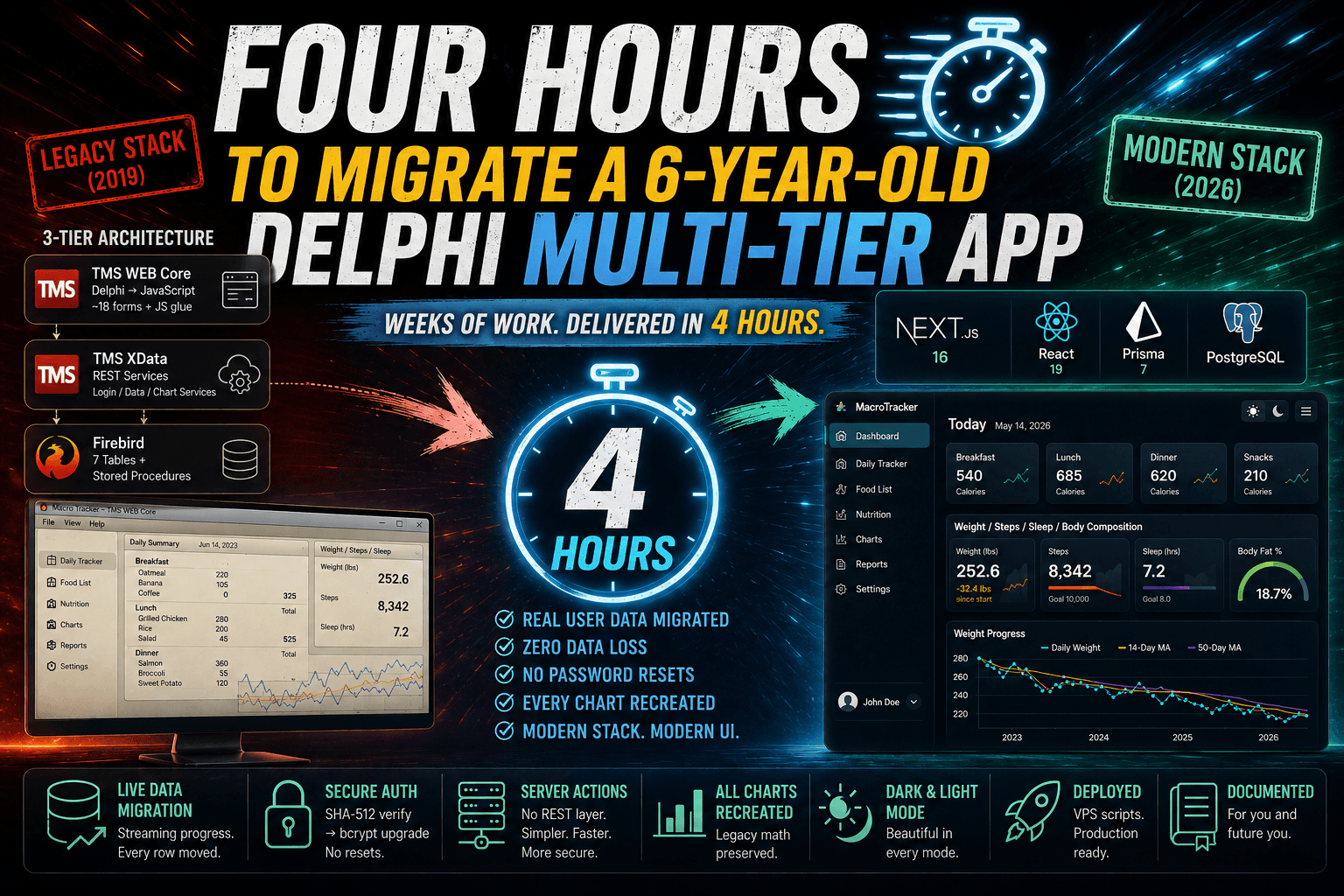 Four Hours to Migrate a 6-Year-Old Delphi Multi-Tier App