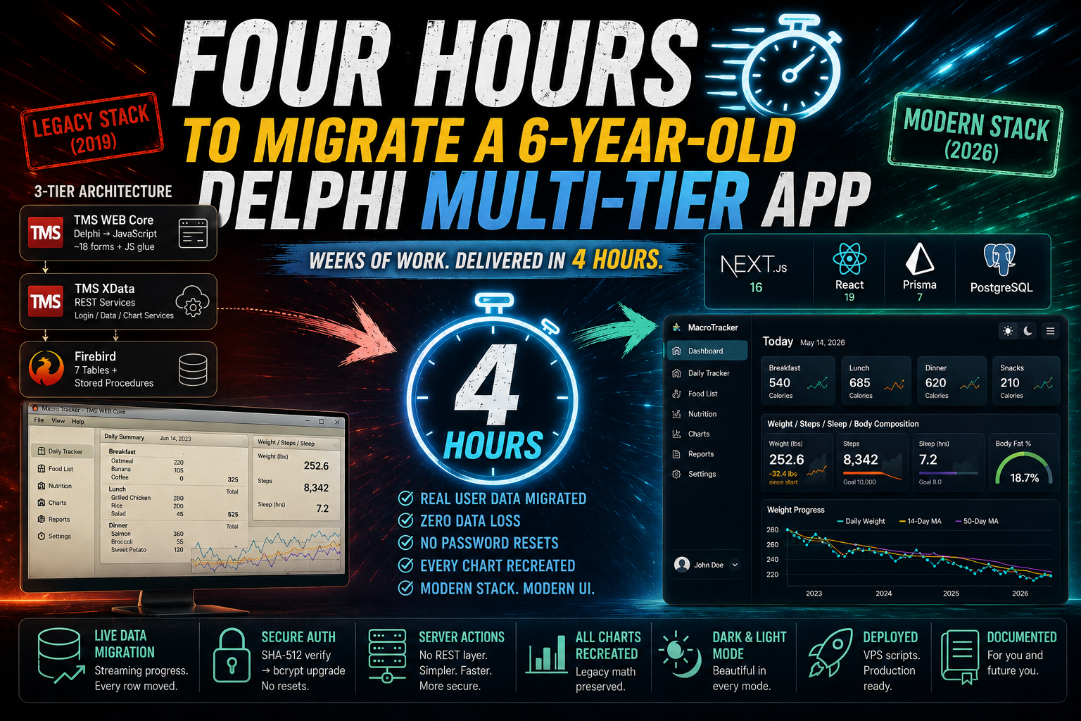 Four Hours to Migrate a 6-Year-Old Delphi Multi-Tier App